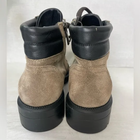 Aquatalia Liviana Taupe SuedeWeatherproof Leather Hiker Boots ShoesSize 10M‎
