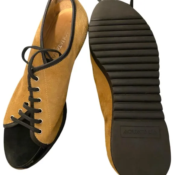 AQUATALIA MADE IN ITALY Women's Tan and Black Shoes