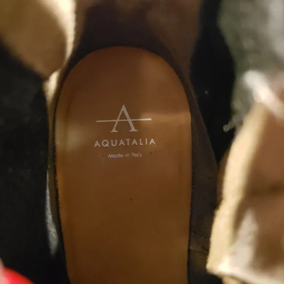 Aquatalia Suede Leather Black Ankle Boots Made in Italy