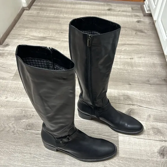 Aquatalia Tall Black Riding Boots