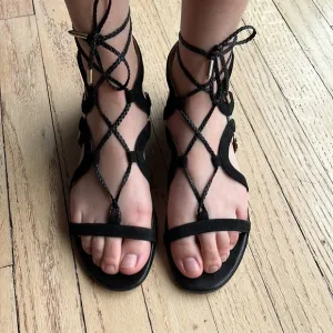 AQUAZZURA firenze gladiator sandals size 37 great condition no flaws