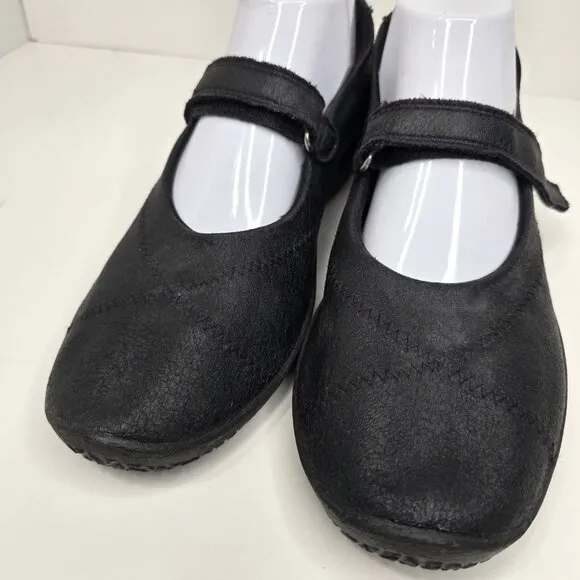 Arcopedico L18 Comfort Walking Mary Jane Shoes Black Lytech Stretch