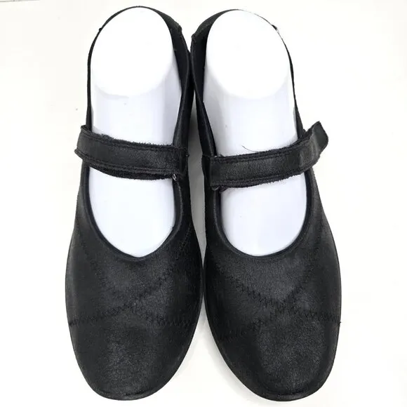 Arcopedico L18 Comfort Walking Mary Jane Shoes Black Lytech Stretch