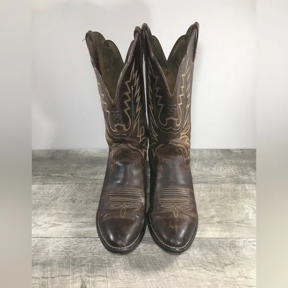 Ariat 10001012 Heritage R Toe Brown Leather Cowgirl Western Womens Boots Size 9