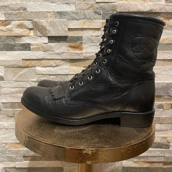 Ariat A2 Competitor M8, W10 Boots | NWOT Black Lace-Up Leather, ATS Riding Work