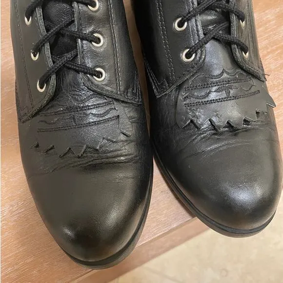 Ariat A2 Competitor M8, W10 Boots | NWOT Black Lace-Up Leather, ATS Riding Work