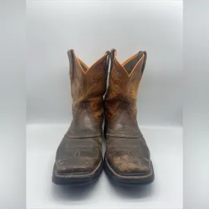 Ariat Asim F2892-11 Western Leather Cowboy Square Toe Boots Size 8D
