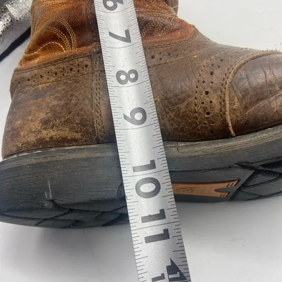 Ariat Asim F2892-11 Western Leather Cowboy Square Toe Boots Size 8D