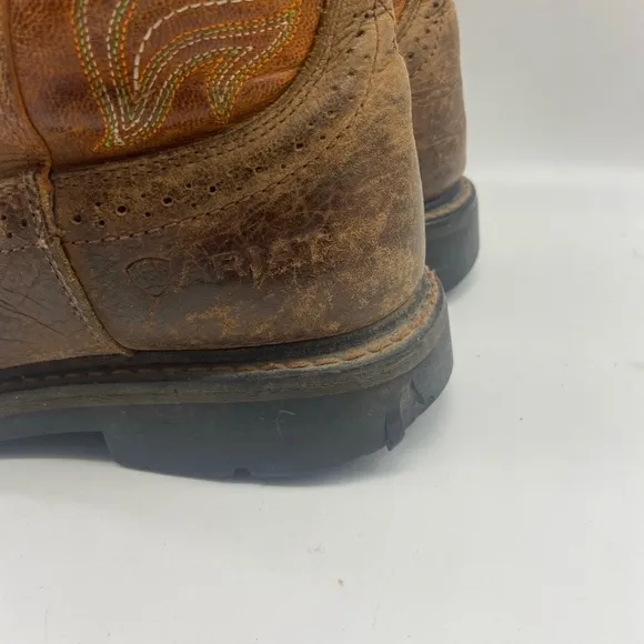Ariat Asim F2892-11 Western Leather Cowboy Square Toe Boots Size 8D