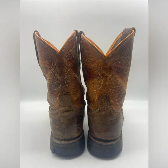 Ariat Asim F2892-11 Western Leather Cowboy Square Toe Boots Size 8D