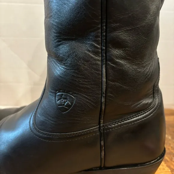 Ariat Black Cowboy Boots Heritage Sedona  Western Leather Work 34601 Mens 10.5 D