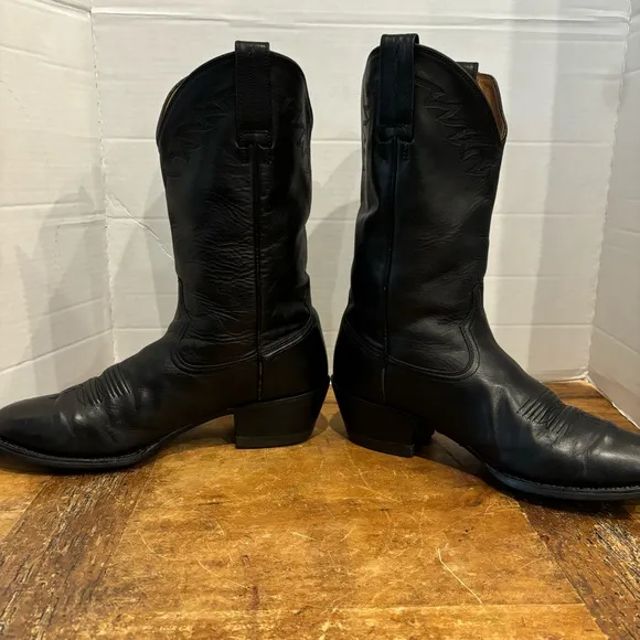 Ariat Black Cowboy Boots Heritage Sedona  Western Leather Work 34601 Mens 10.5 D