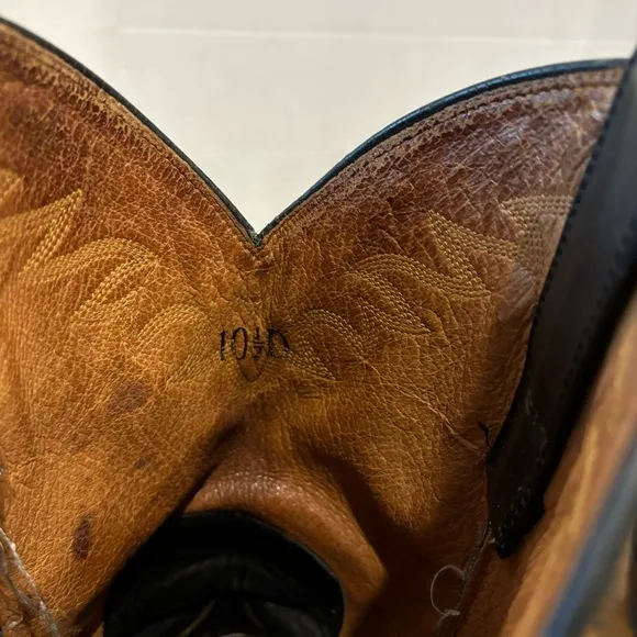 Ariat Black Cowboy Boots Heritage Sedona  Western Leather Work 34601 Mens 10.5 D