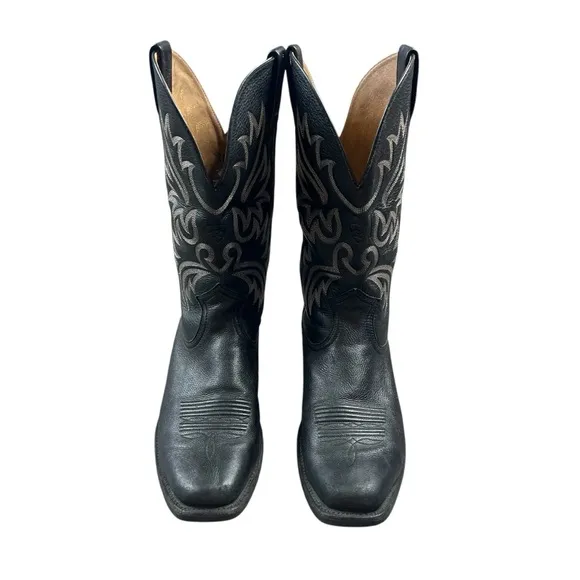 ARIAT Black Deertan Cowboy Western Boots Style 10002296 (35705) Mens Size 11 EE