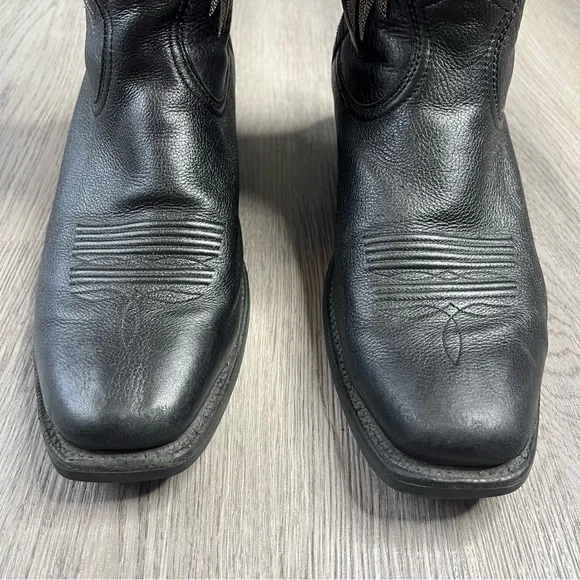 ARIAT Black Deertan Cowboy Western Boots Style 10002296 (35705) Mens Size 11 EE