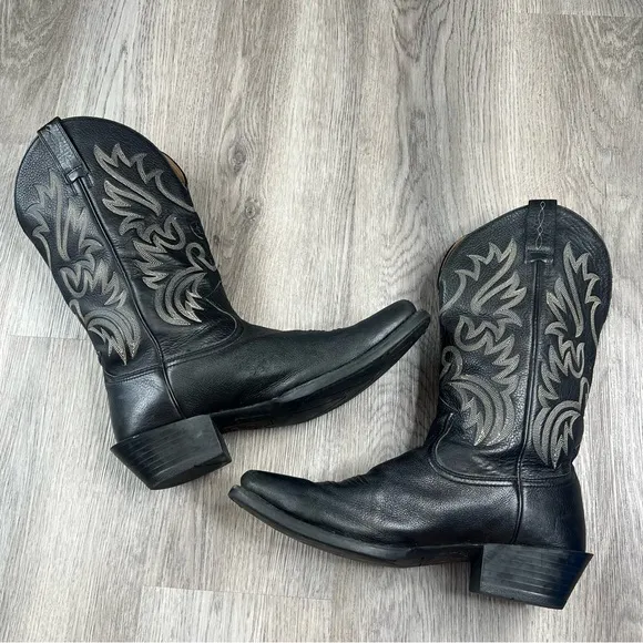 ARIAT Black Deertan Cowboy Western Boots Style 10002296 (35705) Mens Size 11 EE