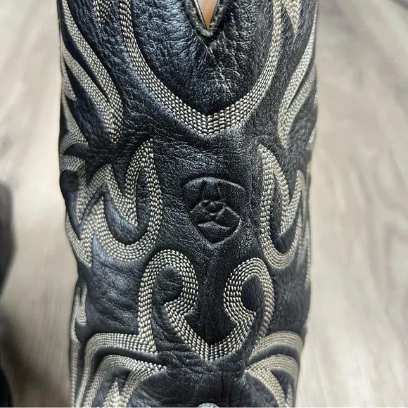 ARIAT Black Deertan Cowboy Western Boots Style 10002296 (35705) Mens Size 11 EE