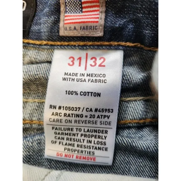 Ariat Blue FR M4 Relaxed Boot Cut Jeans Flame Resistant Size 31x32 Workwear