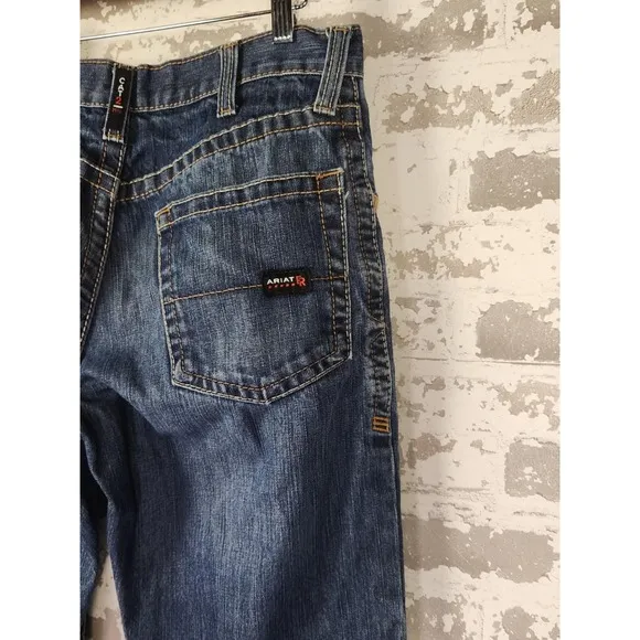 Ariat Blue FR M4 Relaxed Boot Cut Jeans Flame Resistant Size 31x32 Workwear
