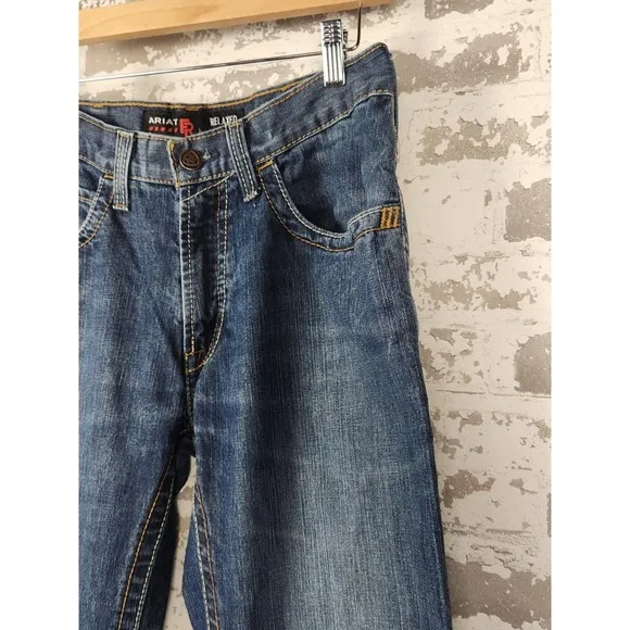 Ariat Blue FR M4 Relaxed Boot Cut Jeans Flame Resistant Size 31x32 Workwear