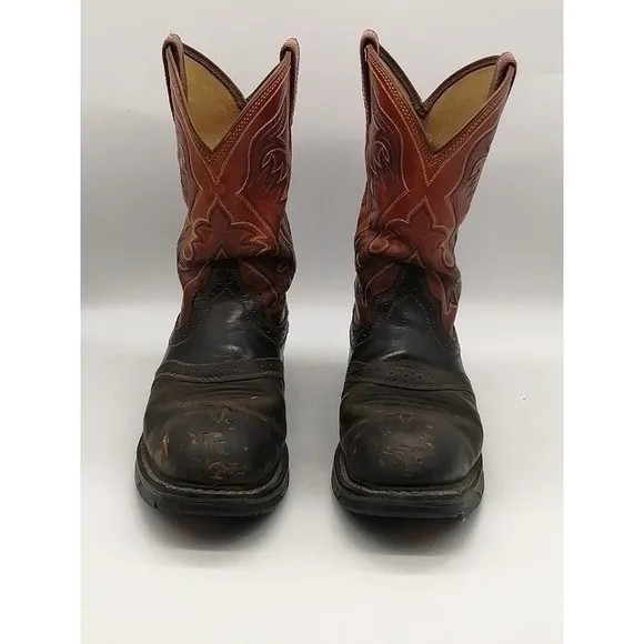 Ariat Boots Mens Brown 10.5 Leather Cowboy Western Shoe Rodeo Work 10010897