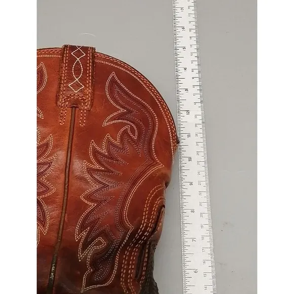 Ariat Boots Mens Brown 10.5 Leather Cowboy Western Shoe Rodeo Work 10010897