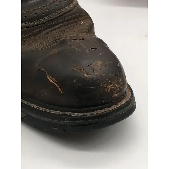 Ariat Boots Mens Brown 10.5 Leather Cowboy Western Shoe Rodeo Work 10010897