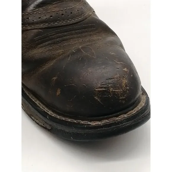 Ariat Boots Mens Brown 10.5 Leather Cowboy Western Shoe Rodeo Work 10010897