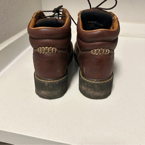 Ariat Canyon Leather Lace-Up Round Toe Work Women 6.5B Hiking Western