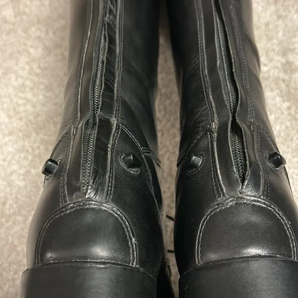ARIAT CHALLENGE Field Boots, Size 9, Height Medium, Calf Full, Black, Full Zip