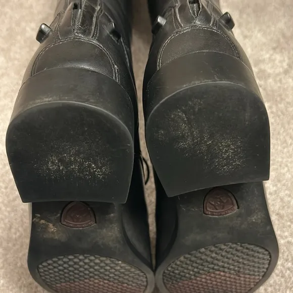 ARIAT CHALLENGE Field Boots, Size 9, Height Medium, Calf Full, Black, Full Zip