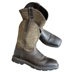 Ariat groundbreaker work boots men 12EE extra wide western square toe
