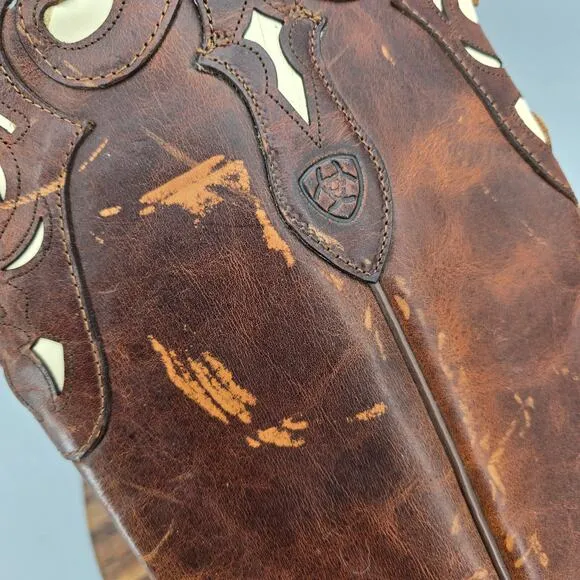 Ariat Hacienda Boots Women's 8 B Brown Leather Western Cowboy Tall Knee High