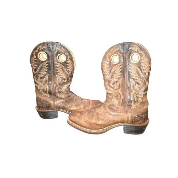 Ariat Heritage Roughstock Men's Brown Oiled Leather Western Cowboy Work Boots 10