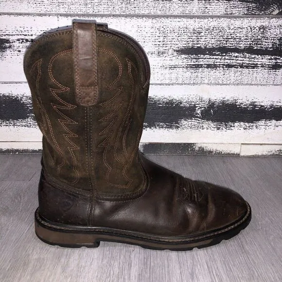Ariat Leather Work leather Boots, Astm F2892-18EH Men’s Size 11 D Slip Resistant