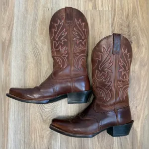 Ariat Legend Dress Brown Men's Size 9.5 D Russet Rebel Cowboy Boots 10002299 EUC