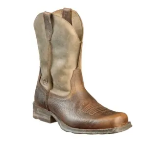 Ariat men's 11EE 'Rambler' work boots western leather brown wide