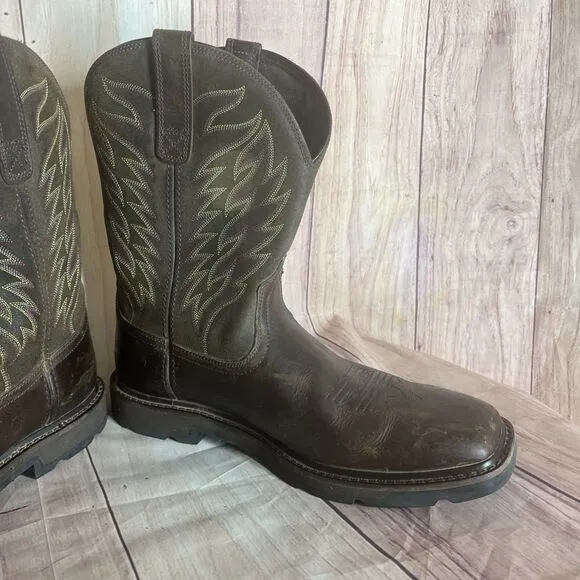 Ariat Mens Groundbreaker Brown Cowboy, Western Boots 12 Medium (D) ASTM F2892-17