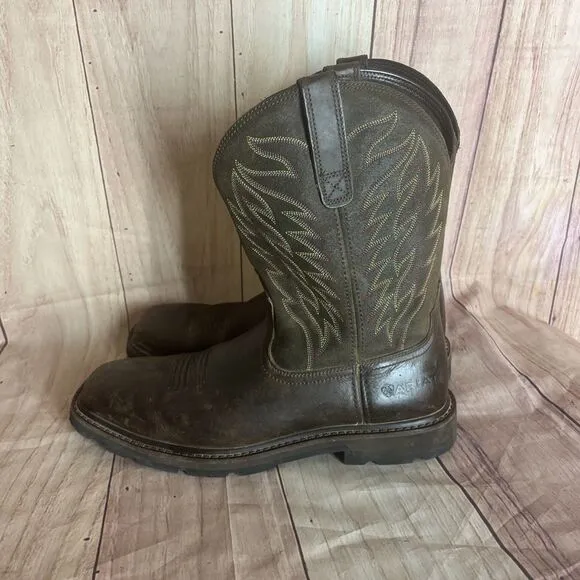 Ariat Mens Groundbreaker Brown Cowboy, Western Boots 12 Medium (D) ASTM F2892-17