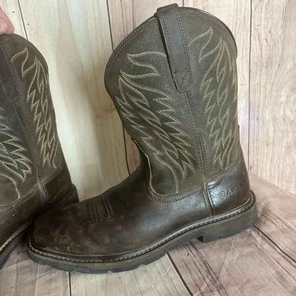 Ariat Mens Groundbreaker Brown Cowboy, Western Boots 12 Medium (D) ASTM F2892-17