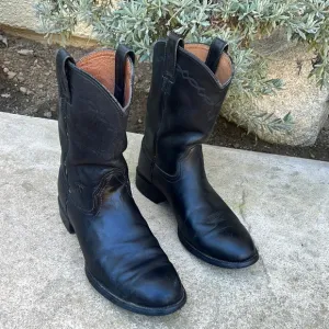 Ariat Men's Heritage Roper Black Leather Western Boots Size 10.5