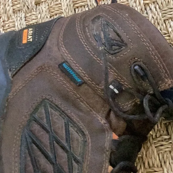Ariat Men’s Work Rebar Boots, Dark Brown, Size 10EE, Preowned