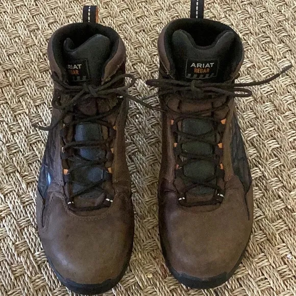 Ariat Men’s Work Rebar Boots, Dark Brown, Size 10EE, Preowned