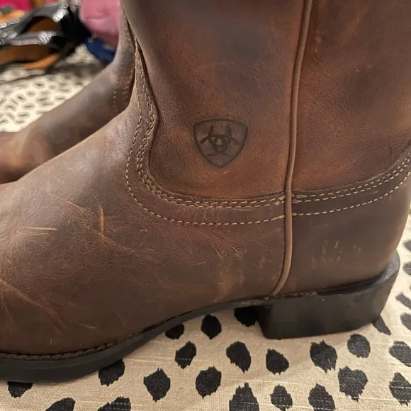 Ariat Men's Heritage Roper Distressed Brown Western Boots Size 7.5 EE
