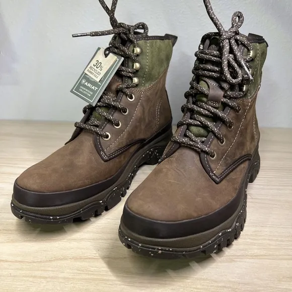Ariat Moresby Waterproof Boots Women's 9.5 B Work Boot Oily Distressed Brown