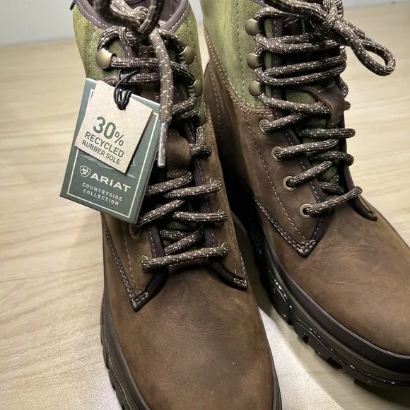 Ariat Moresby Waterproof Boots Women's 9.5 B Work Boot Oily Distressed Brown