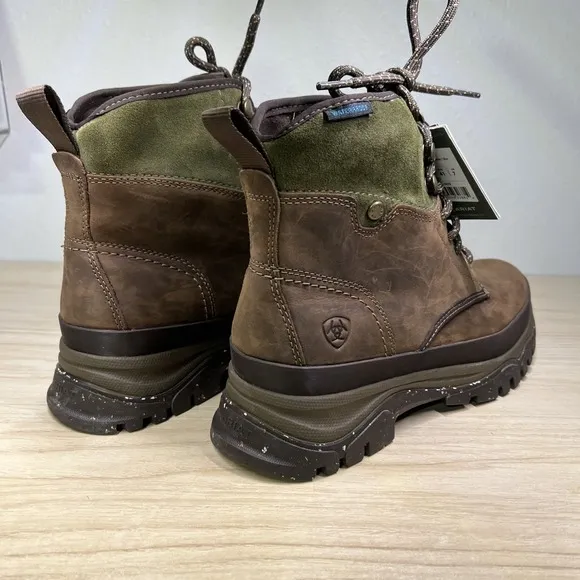 Ariat Moresby Waterproof Boots Women's 9.5 B Work Boot Oily Distressed Brown