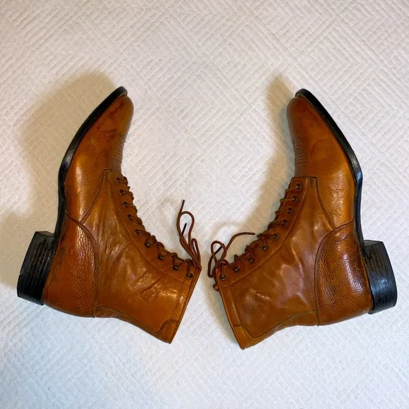 Ariat Pro Heritage Lacer Leather Work Boots, Western, Copper Brown, Men’s 10