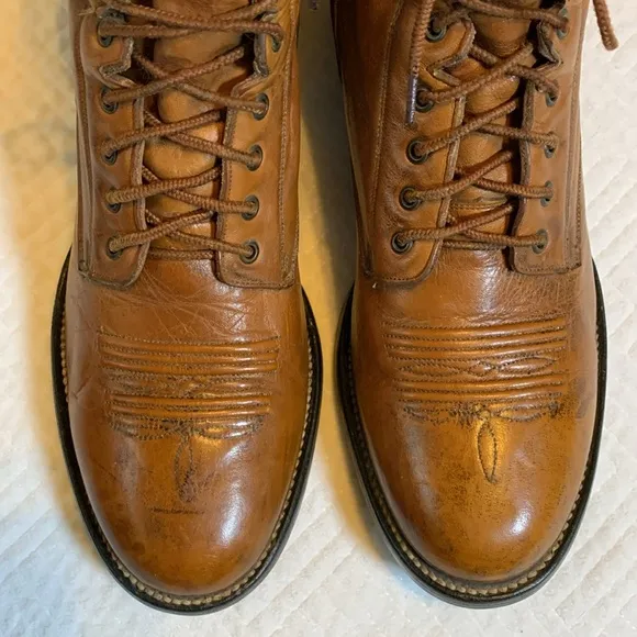Ariat Pro Heritage Lacer Leather Work Boots, Western, Copper Brown, Men’s 10