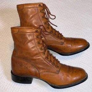 Ariat Pro Heritage Lacer Leather Work Boots, Western, Copper Brown, Men’s 10